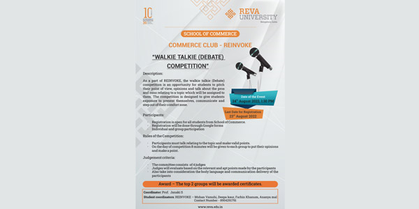 Walkie Talkie (Debate) Competition