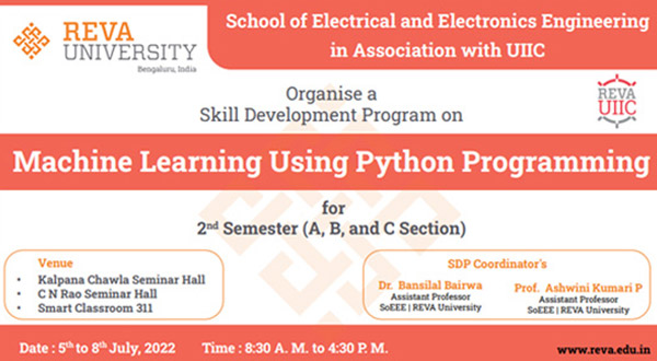 SDP on Machine Learning Using Python Programming