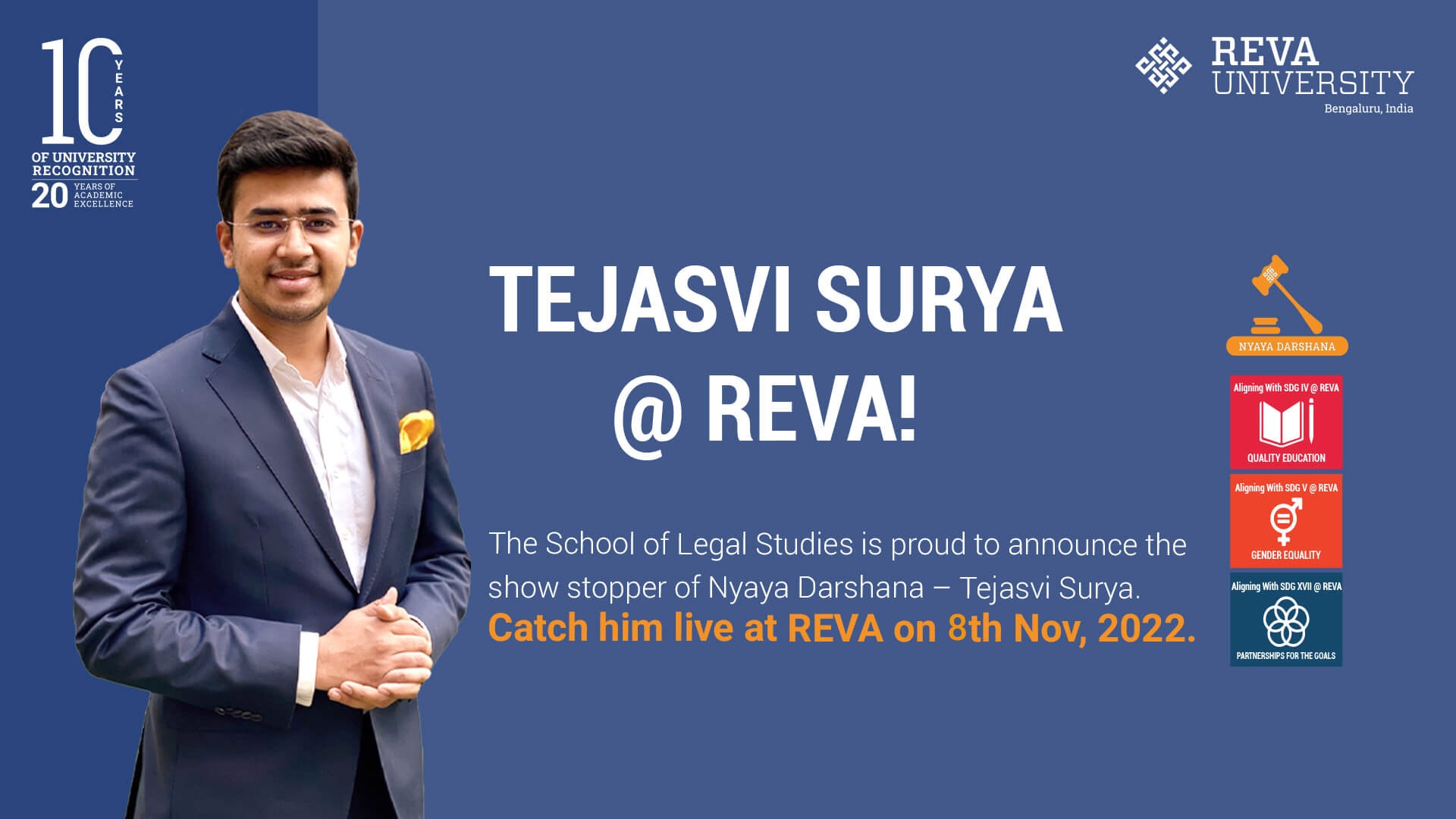Nyaya Darshana – Tejasvi Surya @ REVA
