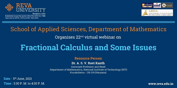 webinar on “Fractional Calculus and some issues”