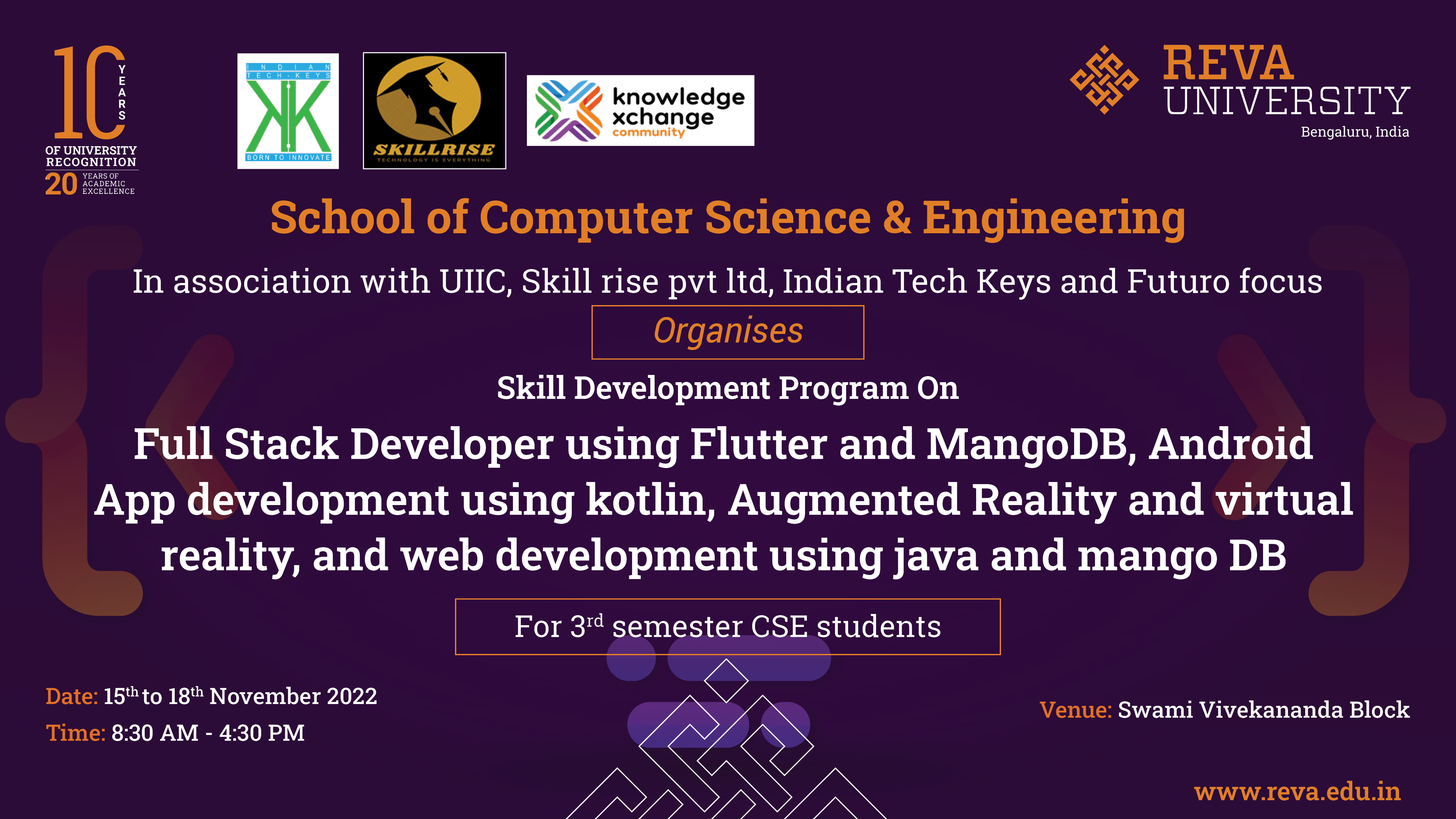 Skill Development Programs on Full Stack Developer by School of Computer Science and Engineering