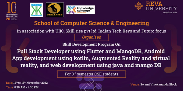 Full Stack Developer-1 (application development and back-end development-flutter and mango DB), AR and VR,Web development using html5, CSS3, JavaScript, mango DB, Android Application Development using kotlin
