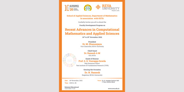 Recent Advances in Computational Mathematics and Applied Sciences