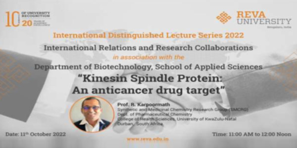 Guest talk on Kinesin Spindle Protein: An Anticancer Target
