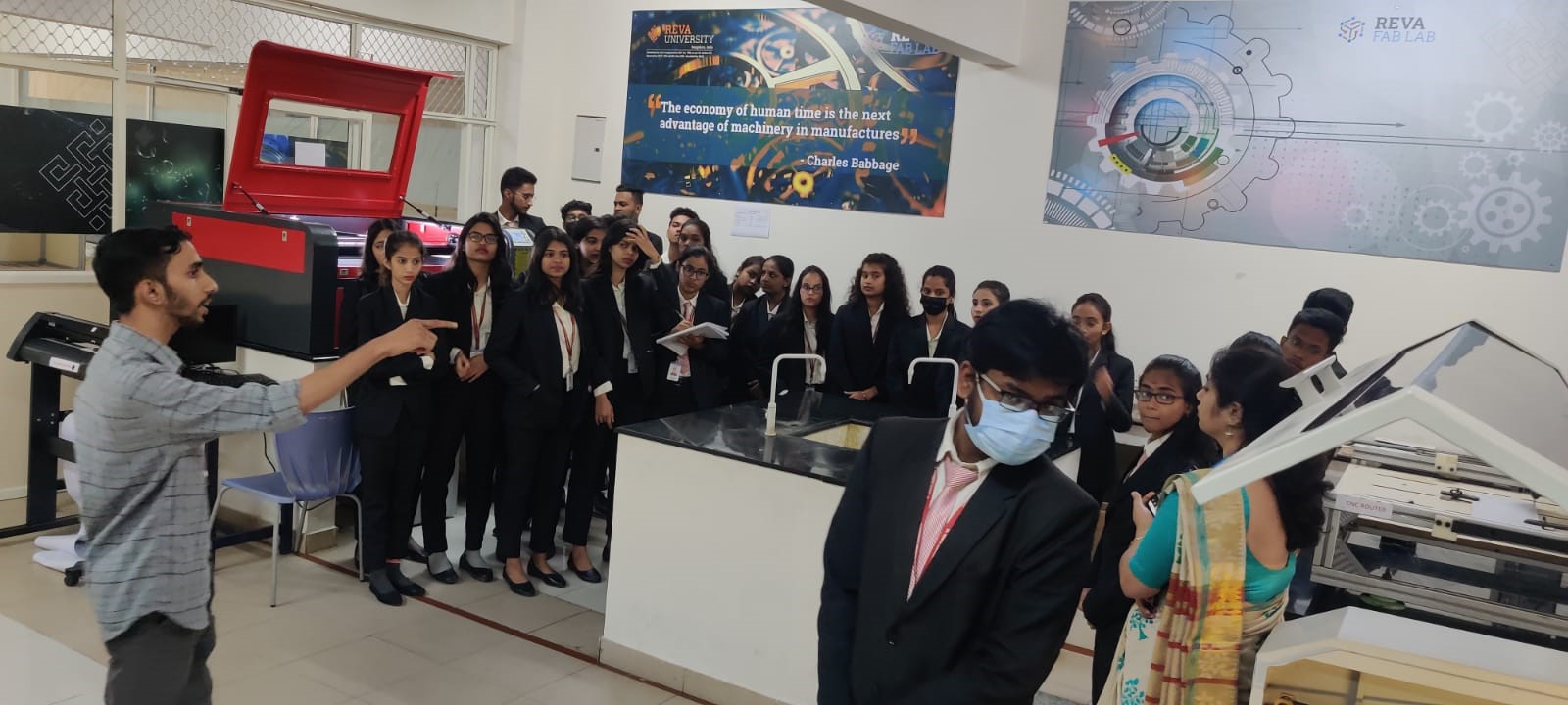 ST. Claret College Students Visit To REVA NEST – Technology Business Incubation Center & FAB LAB