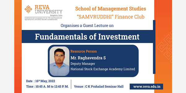 Guest Talk on “Fundamentals of Investment”