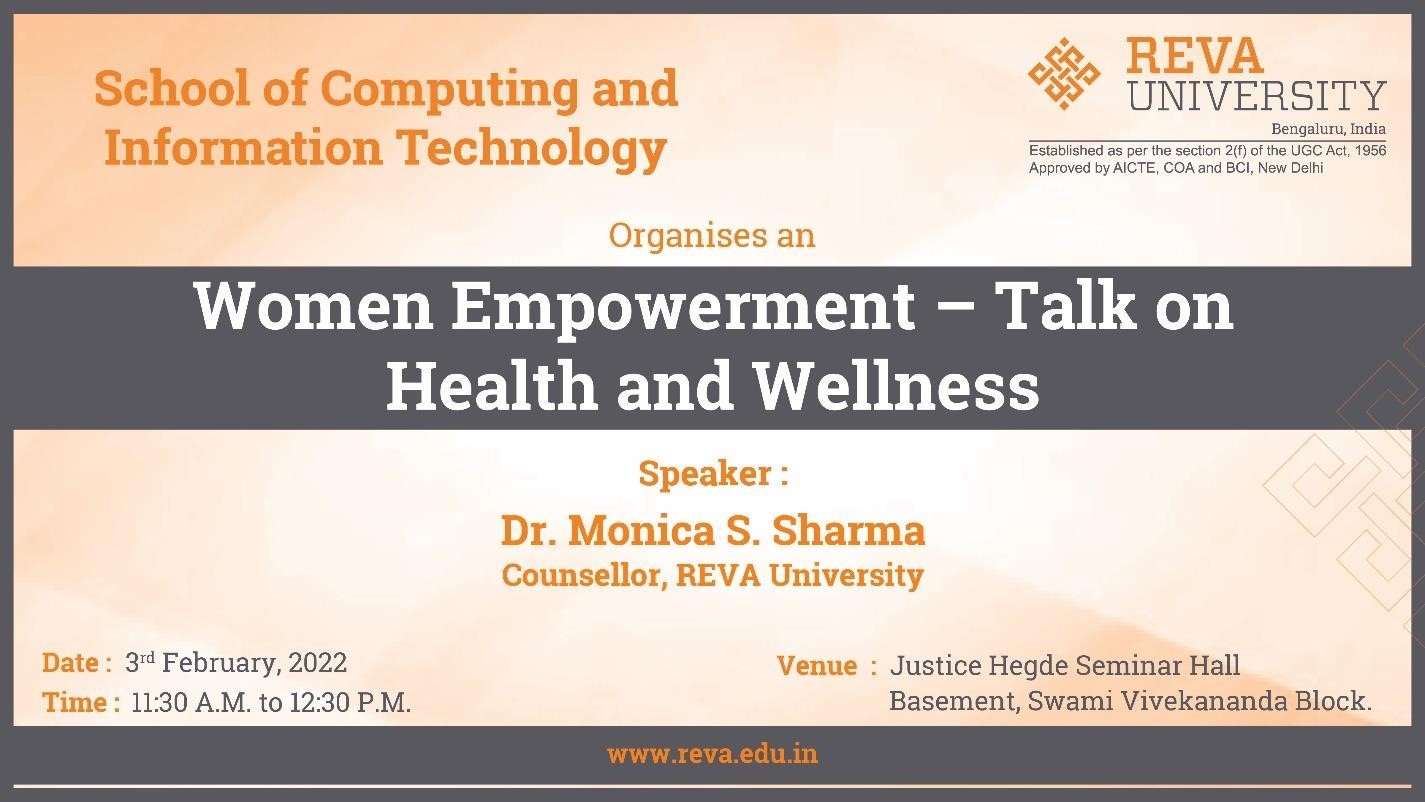 Women Empowerment – Talk on Health and Wellness