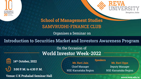 Introduction to Securities Market and Investors Awareness Program in association with NSE, Karnataka