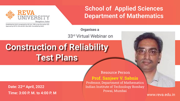 Expert talk on “Construction of Reliability Test Plans”