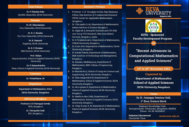 FDP on “Recent Advances in Computational Mathematics and Applied Sciences”