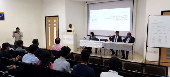 Students Interaction with team from University of Alabama, Huntsville, USA
