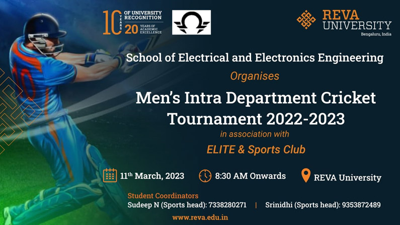 Mens Intra department cricket tournament 2023
