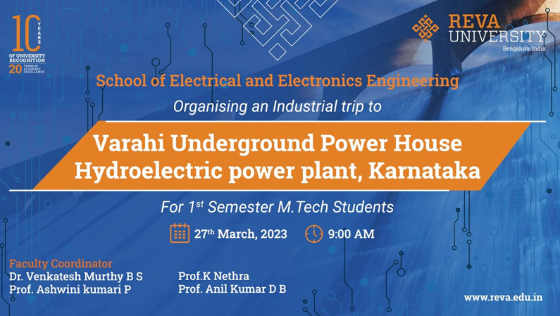 Industrial Visit for M.Tech PES Students to  Varahi Underground Hydroelectric Power Plant