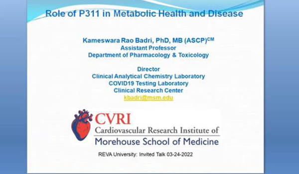 Webinar On “Role Of P311 In Metabolic Health And Disease”