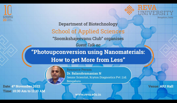 Guest Talk On “Photoupconversion Using Nanomaterials: How To Get More From Less”