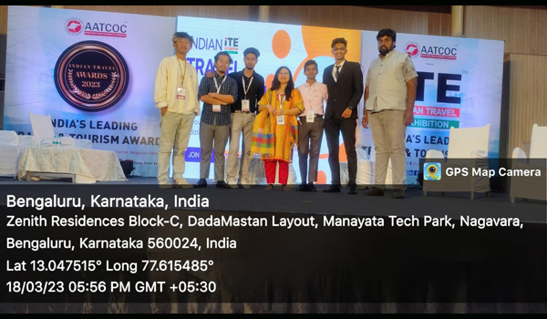 Students’ participation in volunteering work at ITE (Indian Travel Exhibition) 2023
