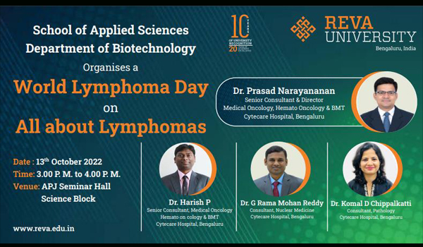 World Lymphoma Day talk on “All about Lymphomas”