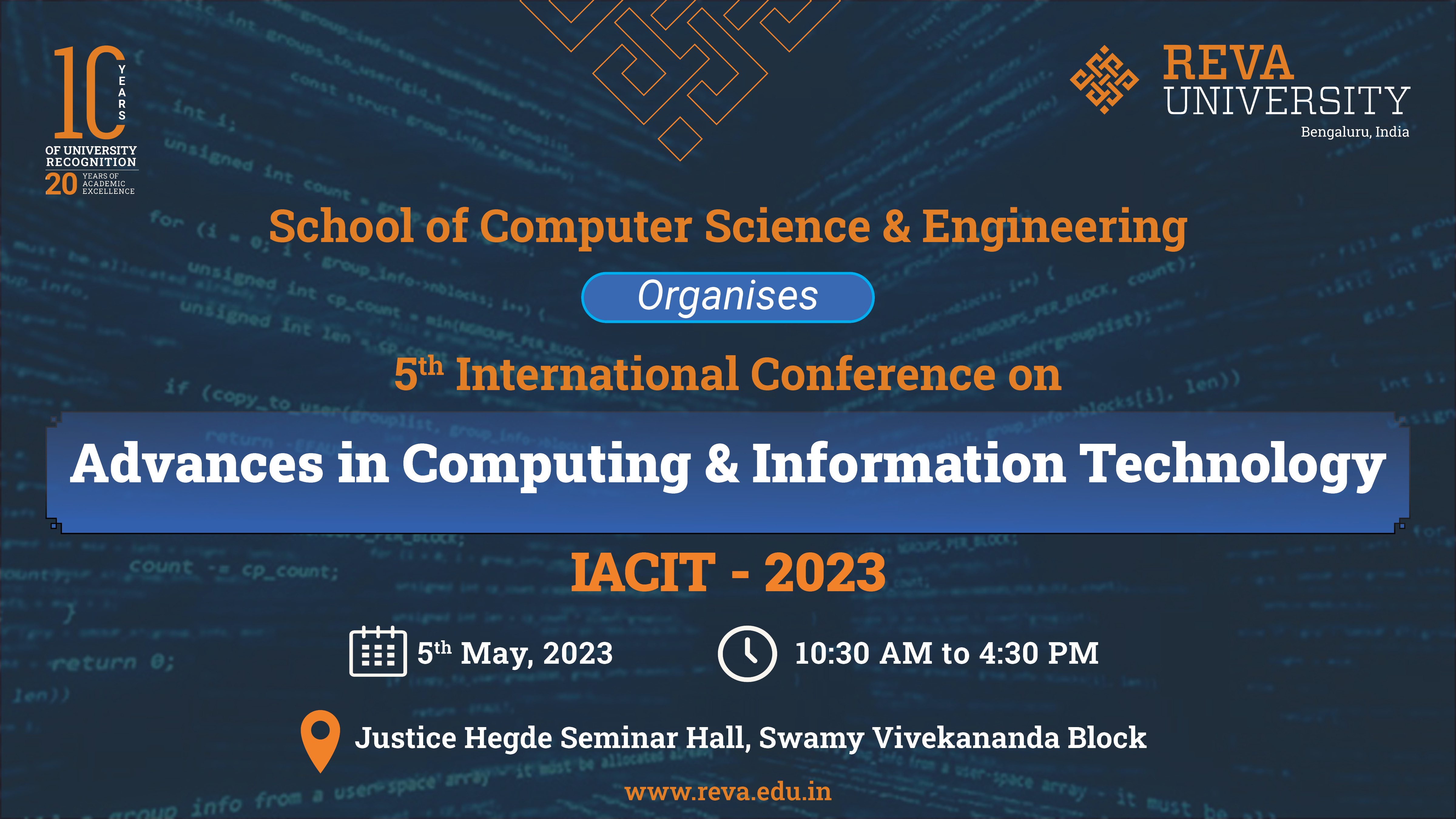 5TH INTERNATIONAL CONFERENCE ON ADVANCES IN COMPUTING & INFORMATION TECHNOLOGY (IACIT-2023)