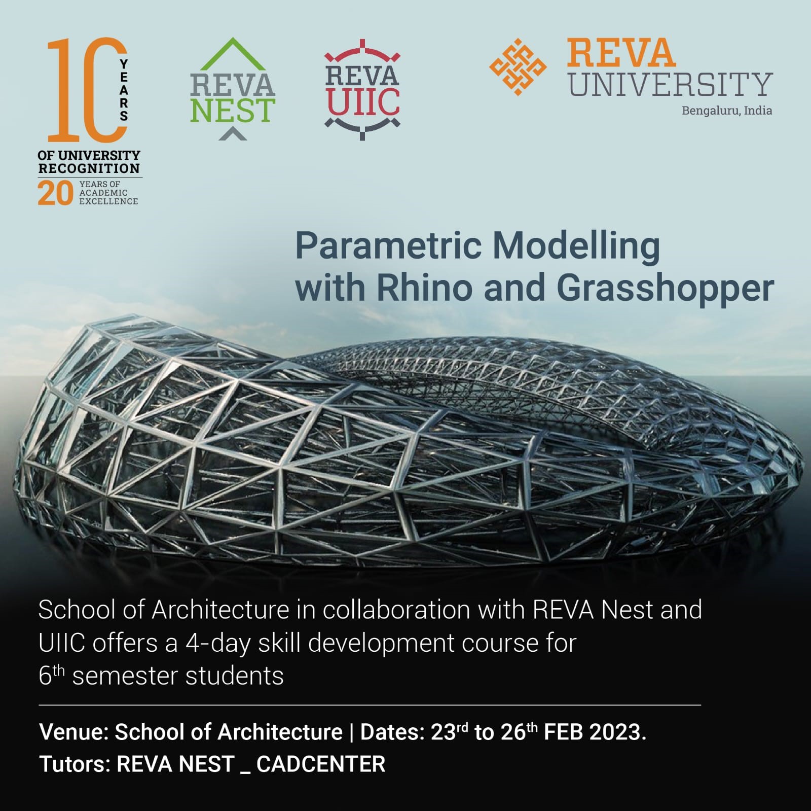 Report on Parametric Modelling for RHINO and GrassHopper software