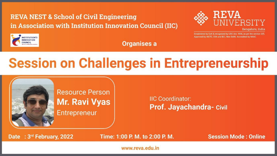 Session on challenges in Entrepreneurship