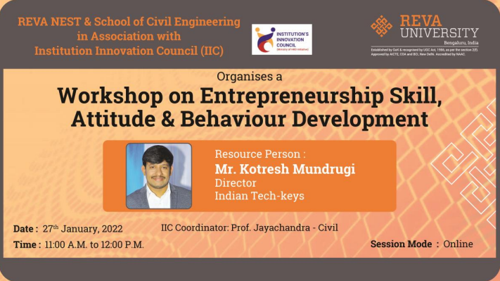 Workshop on Entrepreneurship Skill, Attitude and Behaviour  Development