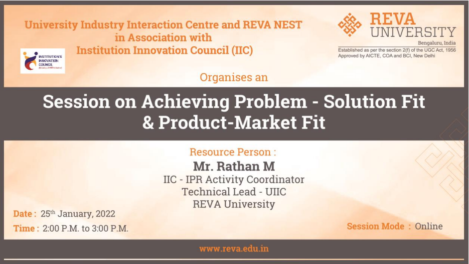 Session on Achieving Problem-Solution Fit & Product- Market Fit