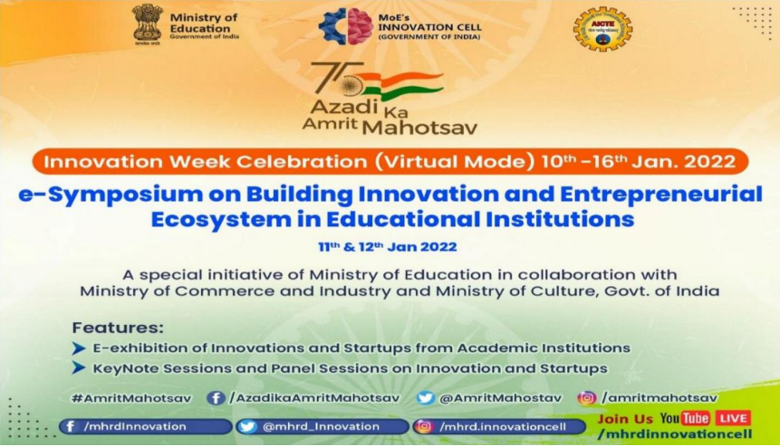 E-Symposium on Building Innovation Ecosystem in Educational  Institutions- Day 2
