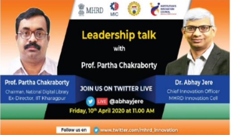 Leadership Talk Series with Prof. Partha Chakraborthy