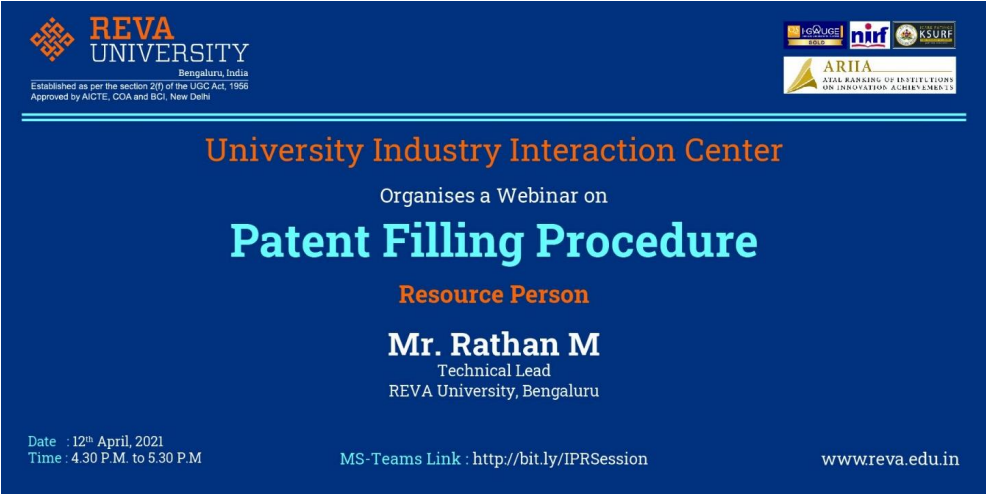 Webinar on Patent Filing Procedure