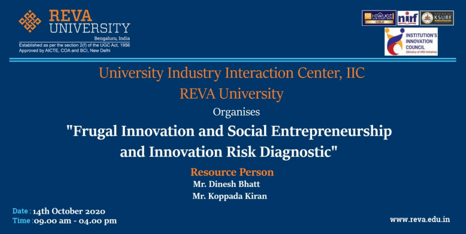 Frugal Innovation and Social Entrepreneurship and Innovation  Risk Diagnostic