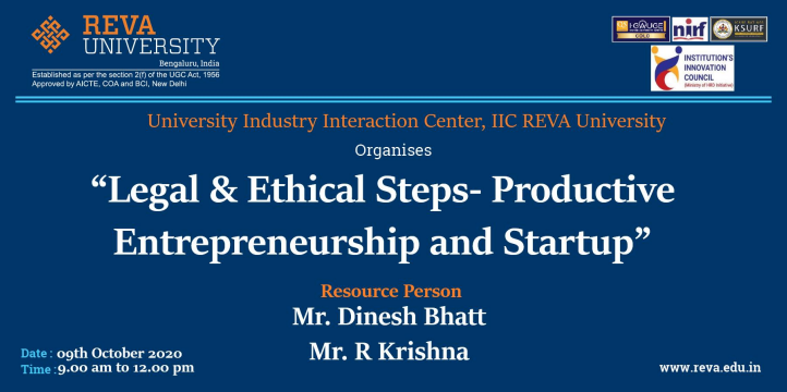 Legal & Ethical Steps- Productive Entrepreneurship and Startup