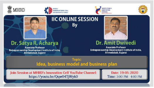 Report on IIC Webinar session Series with Dr. Amit Dwivedi & Dr S. R. Achary