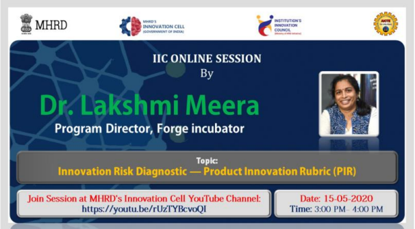 Report on IIC Webinar session Series with Dr. Lakshmi Meera