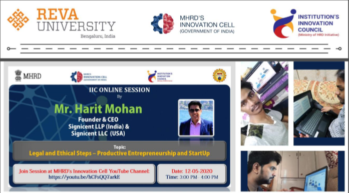 Report on IIC Webinar session Series with Mr. Harit Mohan