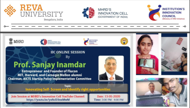 Report on IIC Webinar session Series with Prof. Sanjay Inamdar