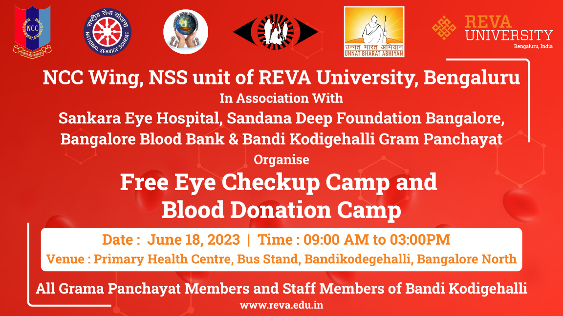 Free Eye Checkup Camp, Blood Donation Camp and Notebook Distribution