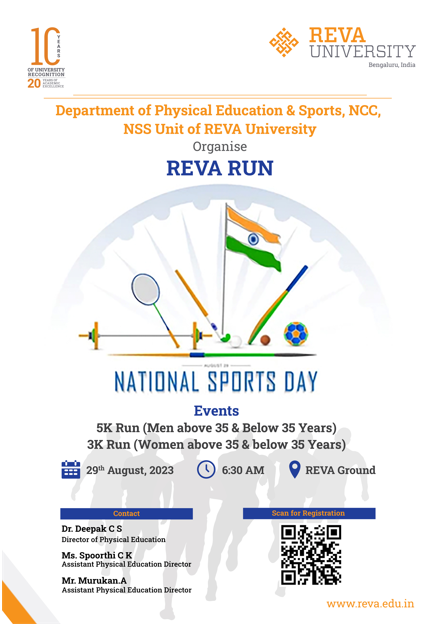 REVA RUN – National Sports Day Event