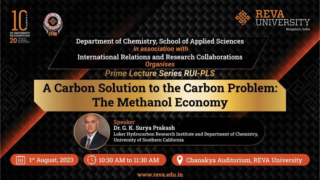 Prime Lectures Series RUI-PLS, A Carbon Solution to the carbon problem