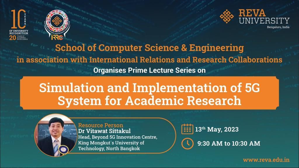 Prime Lecture Series on Simulation and implementation of 5G system for academic Research