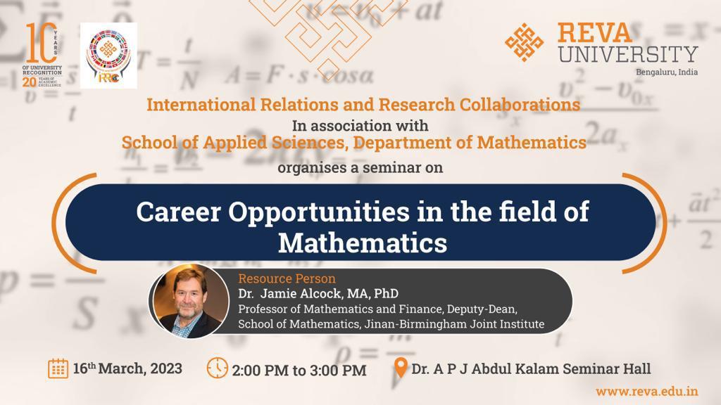 Career opportunities in the field of Mathematics
