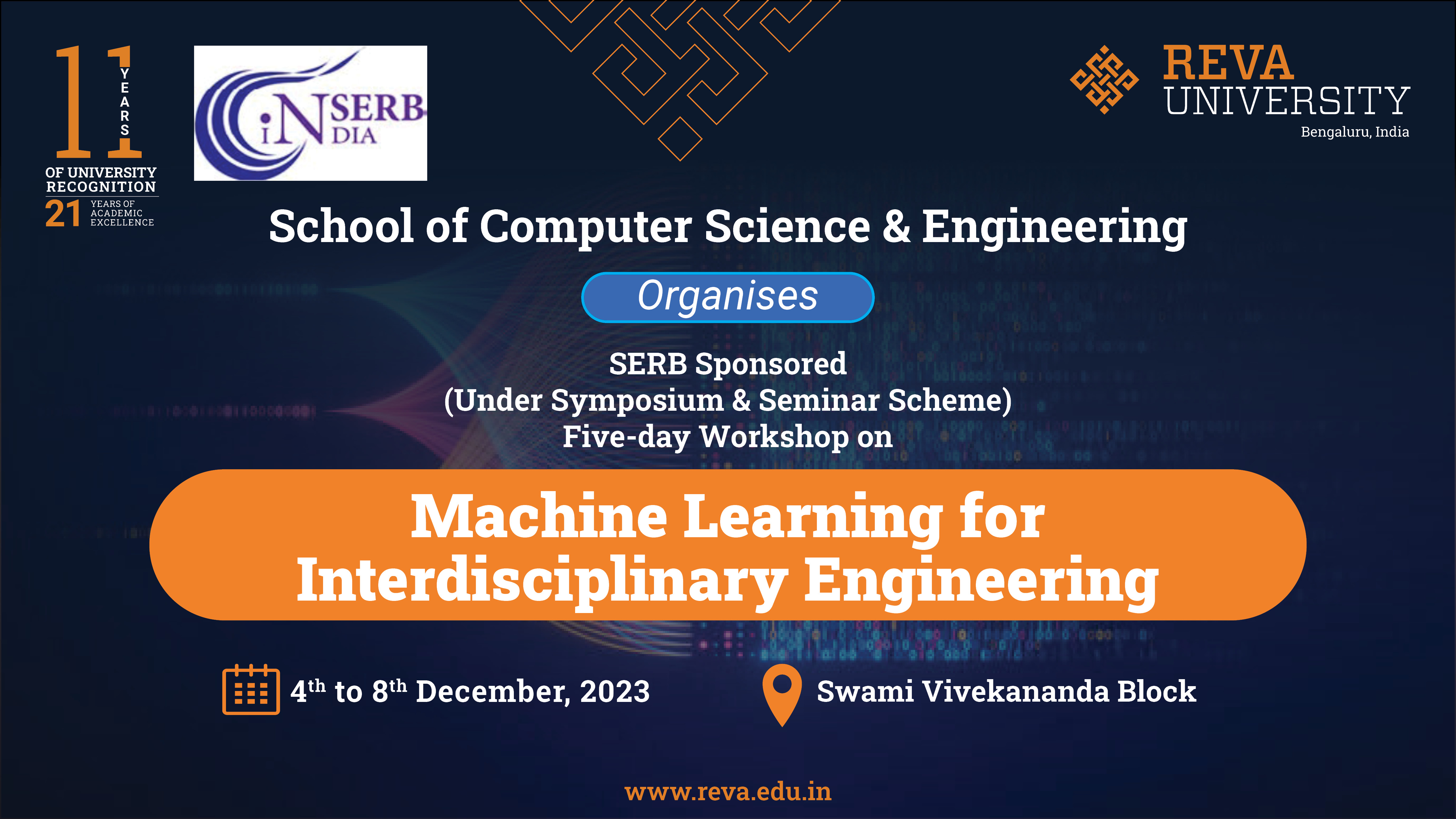 Machine Learning for Interdisciplinary Engineering on 4th to 8th December 2023