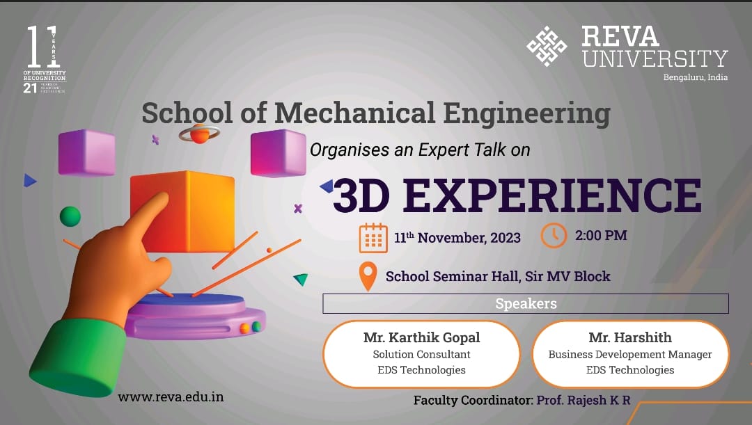 School of Mechanical Engineering Organises an Expert Talk on 