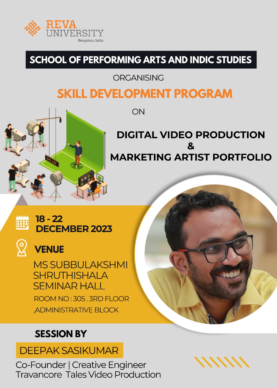 Skill Development Program on DIGITAL VIDEO PRODUCTION & ARTIST PORTFOLIO MARKETING