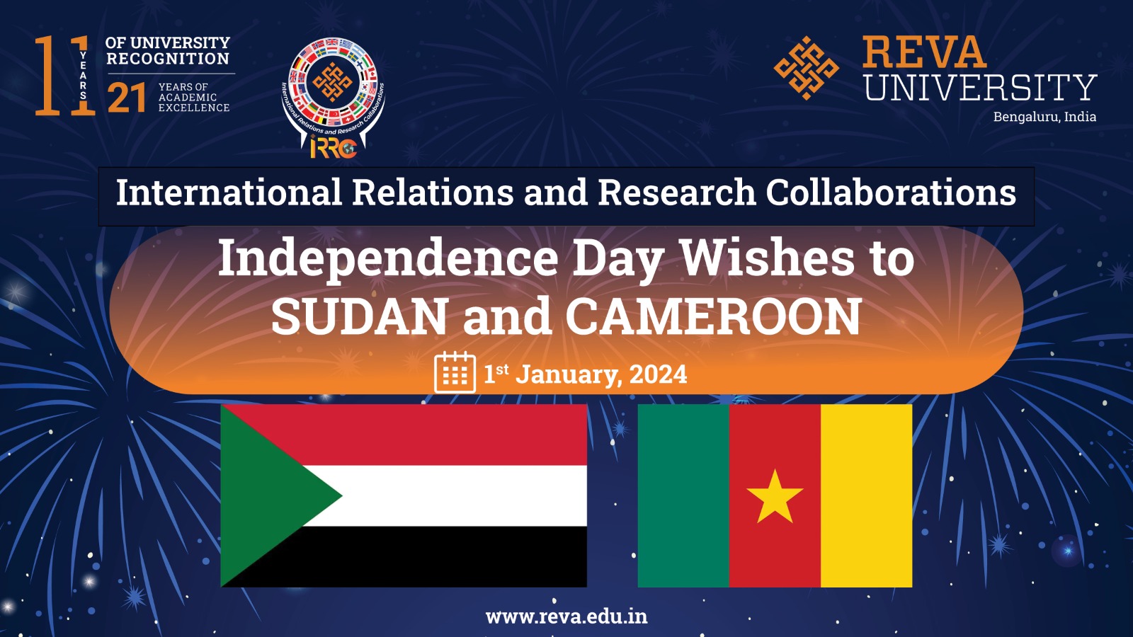 Independence Day Wishes to SUDAN and CAMEROON