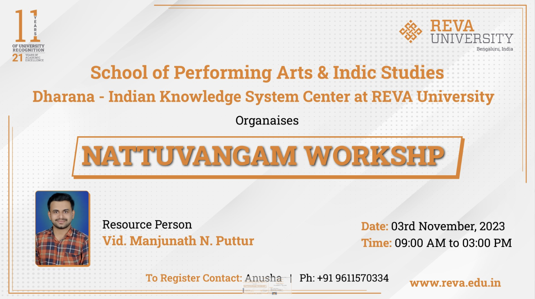 Nattuvangam Workshop