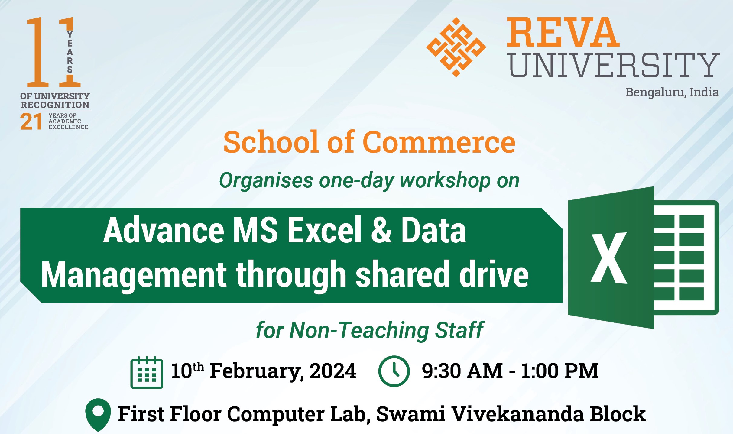 Workshop on Advanced MS Excel and Data Management