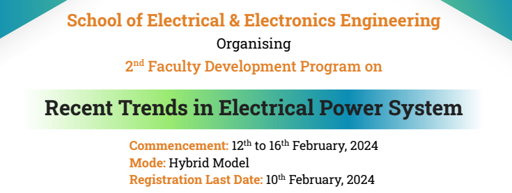 2nd FDP on Recent Trends in Electrical Power System