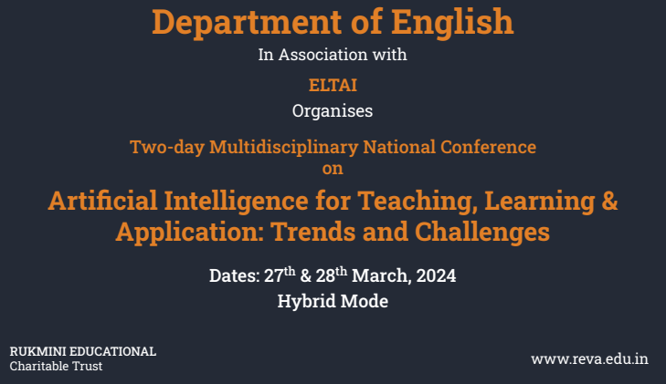 Two-day Multidisciplinary National Conference-AI for Teaching Learning and Application: Trends and Challenges