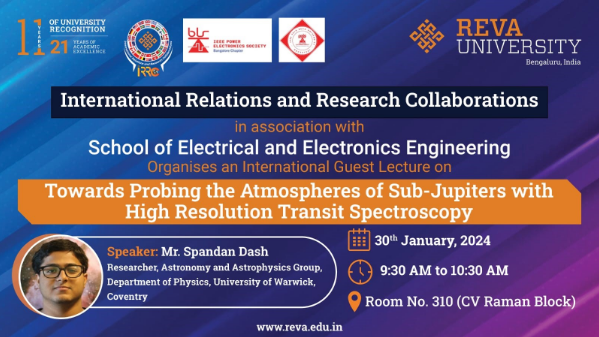 Guest Lecture on “Towards Probing the Atmospheres of Sub-Jupiters with High Resolution Transit Spectroscopy”