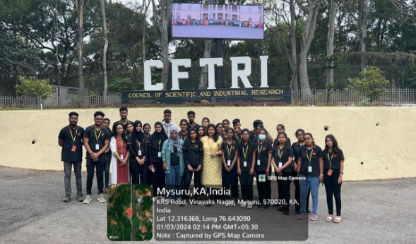 Industrial Visit to CENTRAL FOOD TECHNOLOGICAL RESEARCH INSTITUTE